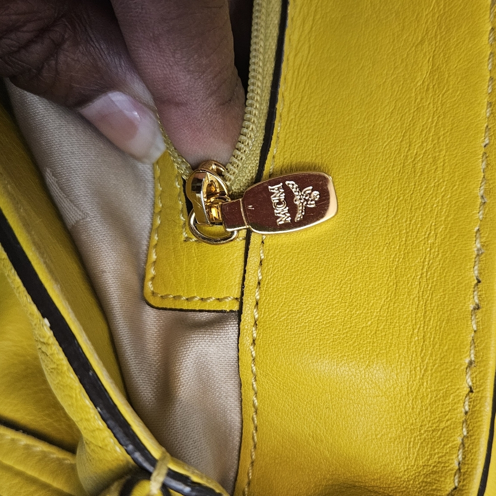 MCM 2 Way Leather Satchel - Picture 5 of 13